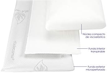 Todocama - Viskoelastisches Schlafkissen, thermoregulierbar, ideal für Erwachsene, perfekt zur Nachtzeit, doppelter Bezu