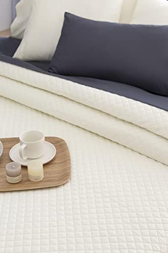 Todocama Feine Steppdecke mit Rautenmuster, extra weiche Mikrofaser, für Familien und alle Jahreszeiten, 150x200 cm, per