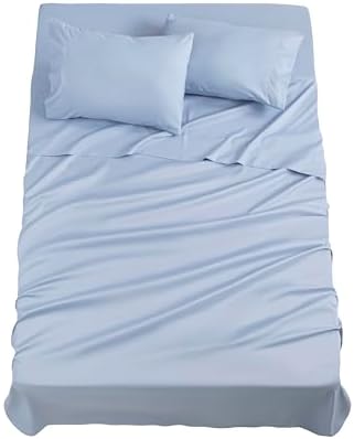 Todocama Bettwäsche-Set: 5003, 4-teilig, Spannbettlaken & Überwurf für Spannbetten, Premium-Qualität und einfaches Ausle