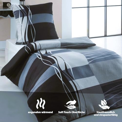 Cashmere Touch Bettwäsche - besonders weich - Coral Fleece (Fellano-Grau)