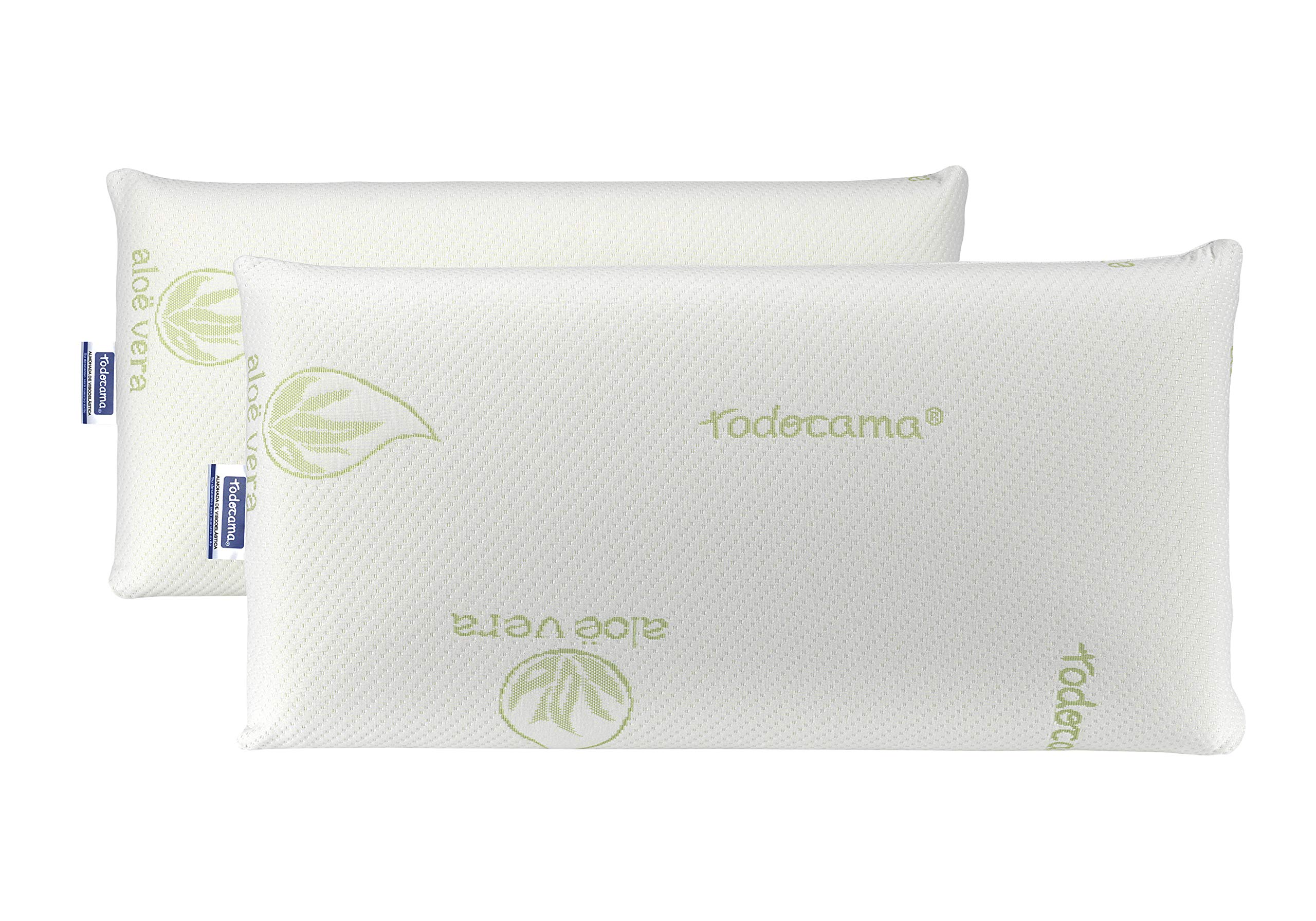 Todocama Viskoelastisches Kissen: Kompressor Kern, thermoregulierbar für Erwachsene im Sommer und Winter, Aloe Vera Plus